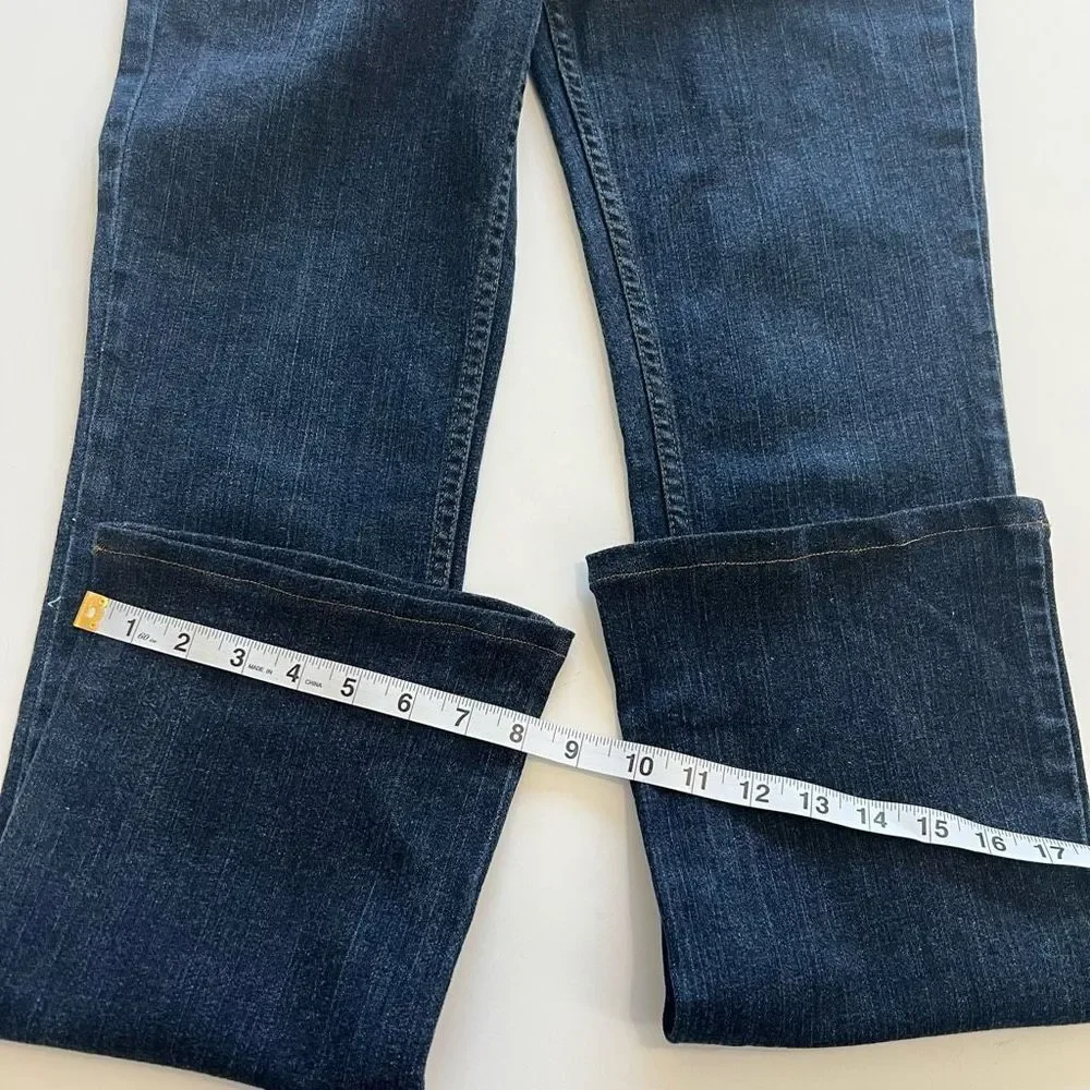 DKNY Women's Dark Wash Mid Rise‎ Soho Bootcut Stretch Denim Jeans Size 4